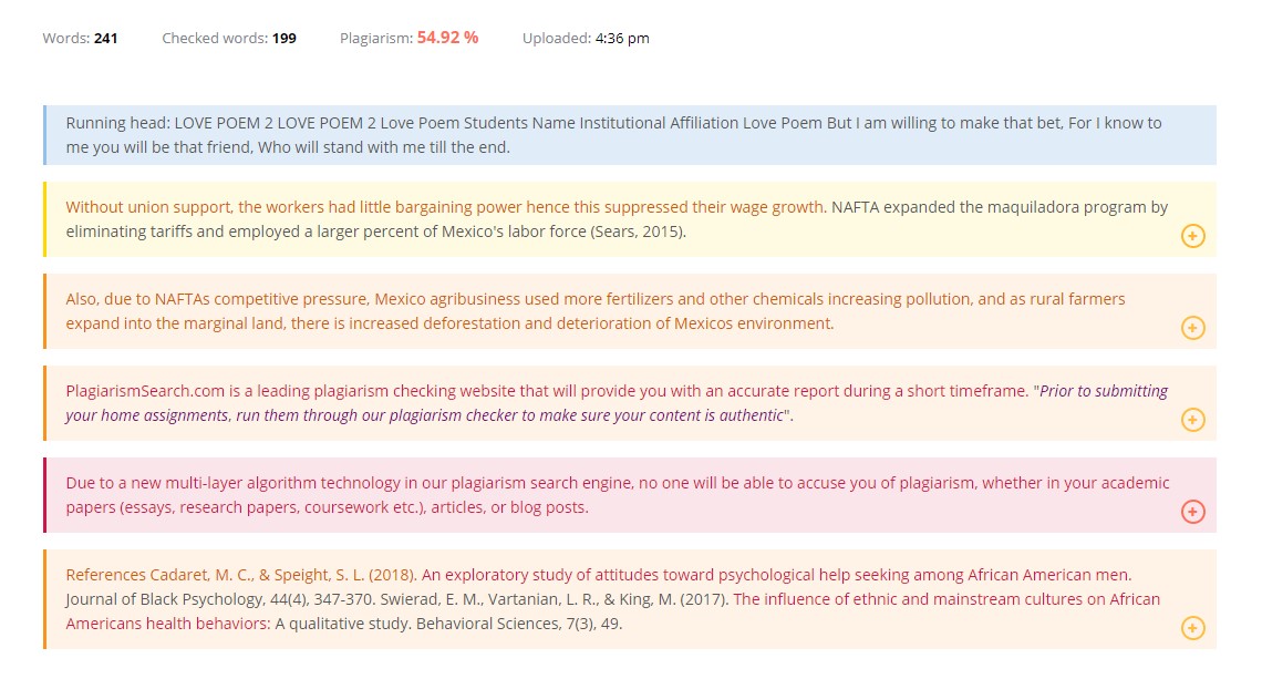 how to check plagiarism percentage