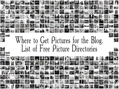 Where to get free blog images. List of free picture directories